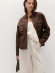Marks & Spencer Womens Bitter Chocolate Linen Blend Utility Jacket – W/Code – Sold by reskinned