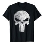 Marvel Punisher Skull Symbol Distressed T-Shirt