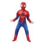 Marvel Spider-Man Kids Costume: Padded Jumpsuit and Snood, Red/Blue