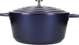 MasterClass Cast Aluminium Casserole Dish, Blue, 28cm/5Litre, Gift Boxed