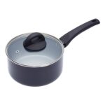 MasterClass Induction-Safe Ceramic Non-Stick Saucepan, 18 Cm, Black