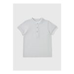 Matalan Boys Grey Henley Polo Top – 1-7 Years
