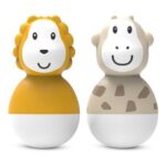 Matchstick Monkey Bathtime Wobblers Antimicrobial Easy-Grip Lion-Giraffe