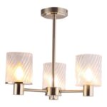 Maven 3-Arm Flush Ceiling Fitting – Brushed Nickel