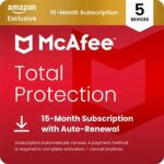 McAfee Total Protection 5-Devices 2026 15-Months, Antivirus, VPN, Scam Protection, Identity Monitoring – Sold by Amazon EU