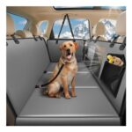 MellowMates 53in Dog Car Seat Cover, Waterproof, Black & Orange