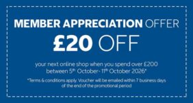 Members Appreciation Offer – £20 off Voucher on £200 spend – Costco