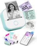 Memoking Mini Sticker Inkless Thermal Portable Pocket Printer T02 Green Kit