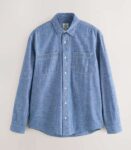 Mens Blue Chambray Denim Pocket Long Sleeve Shirt – M, L, XL, XXL (Free collection)