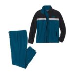 Mens Blue Fleece Tracksuit – Mallard Blue, Black & Grey