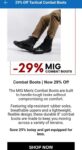 Mens Combat Boots by MIG 29% off