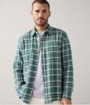 Mens Green/White Signature Long Sleeve Check Shirt