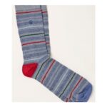 Mens Grey Striped Socks Size 6.5 – 9