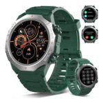 Mens Military Smartwatch – Answer/Make Calls, 1.39-Inch HD, Green