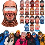 Mens Ski Mask Funny Realistic Face Ski Mask 3D Novelty Balaclava Face Mask