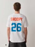 Mens White Snoopy Football T-Shirt XS to 3XL – Free C&C