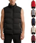 Mens Winter Gilet Body Warmer Puffer Gilet Stand Collar Vests for Men UK