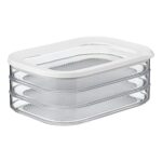 Mepal Modula 3-Layer Fridge Box with Lid, 1650 Ml, White