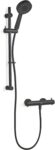 Methven KROME Cool Touch Bar Shower Kit Matte Black Thermostatic 38C Temperature Hot Stop 3 Function Adjustable Spray Handset 650mm Riser Rail Set – KMCTSBK
