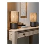 Michelle Keegan Home Ceramic Bedside Table Lamps – 2 Pack – Brown/Natural