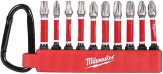 Milwaukee 4932500397 10 Pieces Shockwave Impact Duty Screwdriver Bit Carabiner Set – Delayed Delivery