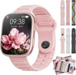 Mingtawn 7 Interchangeable Bands Smart Watches for Women Men,1.83 HD Smart Watch with Heart Rate/Sleep Monitor,Fitness Watch with Bluetooth Call,120 Sport Modes Activity Tracker Bands Gift Set