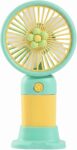Mini Handheld Fan USB Rechargeable 2-in-1 Portable Hand Fan with Detachable Base 3 Speed Personal Small Fan Pocket Size Desk Fan for Travel Office Outdoor Cute Hand Held Fans (Green)
