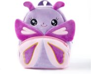 Mini Plush Toddler Rucksack for Boys and Girls, Small Kids Backpack Rucksack for Nursery, Preschool, Kindergarten, Travel(Purple Butterfly)
