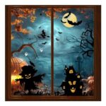 Minicoco Halloween Window Stickers: Self-Adhesive Clings for Spooky Decor