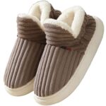 Misolin Slippers Women Clouds Bootie Corduroy Memory Foam Warm House Shoes