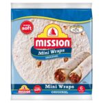 Mission Wheat & White Mini Tortilla Wraps 6 Pack / Mission Original Mini Tortilla Wraps 6 Pack