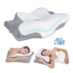 Missleep Cervical Neck Pillow with Memory Foam, 2 Heights