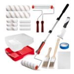 Mister Rui Paint Roller with Extension Pole, 9 Inch Paint Roller Set