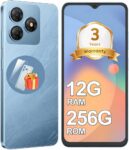 Mobile Phones Unlocked, Android Phone (3YRW), 6.56 Inch, 12GB 256GB, Blue