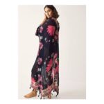 Monsoon Abbie Floral Print Kaftan
