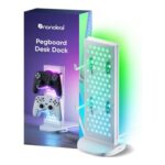 Nanoleaf Pegboard Desk Lamp RGBIC, White, USB-C Dock, Headphone/Controller