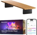 Nanoleaf Smart Monitor Stand Riser, RGB LED Task & Ambient Light,100cm