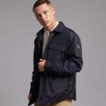 Napapijri Mens Casies Windproof Overshirt Blue Marine Size Large