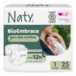 Naty BioEmbrace Newborn Nappies, Sensitive Skin Size 1 25 Count – £2 S&S Voucher