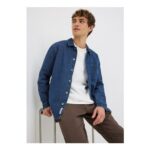 Navy Denim Button up Shacket Navy S