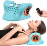 Neck Massager with Heat,Neck Stretcher,Shiatsu Massager(Blue)