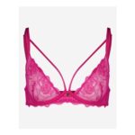 Neon Pink Odeletta Plunge Lace Bra