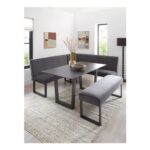 Nevada Corner Bench Dining Set with 160cm Table – Grey – FSC