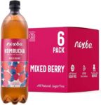 Nexba Mixed Berry Kombucha Drink 1L (Pack of 6), Sugar Free