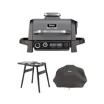 Ninja Woodfire Electric BBQ Grill & Smoker with Stand and Cover