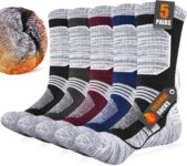 Niofind Mens Thermal Socks Thick Warm Winter Work Boot Socks, 5/8 Pairs