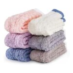 Niorasen Fluffy Socks Womens 6 Pairs, Warm Cosy Bed Socks Ladies Gift