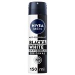 Nivea Men Black and White Original Antiperspirant Spray, 150ml – Discount at Checkout (£1.73 / £1.62 with S&S)