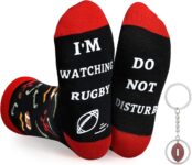 Novelty Funny Socks & Keychain for Football Rugby Lovers