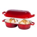Nuovva Red Dutch Oven Enamelled Cast Iron, 16.5cm